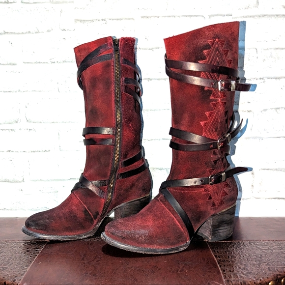 FreeBird COLIN Boot in Black Cherry size 8 - Picture 2 of 13